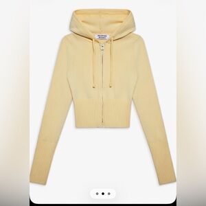Frankie’s Bikinis Aimee Zip-Up Hoodie – Butter Yellow (Size L)